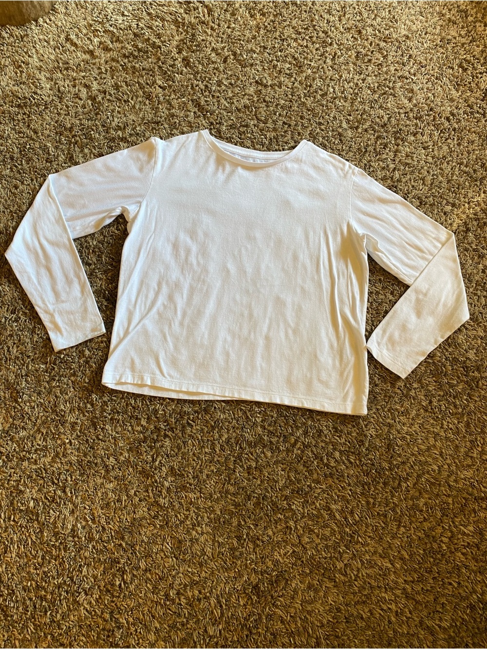 Banana Republic Factory White Long Sleeve Knit Tee Shirt Size Large